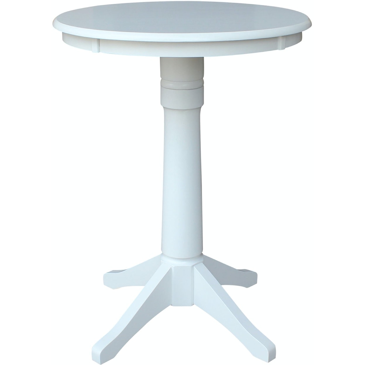 John Thomas Dining Essentials 30'' Pedestal Table in Pure White