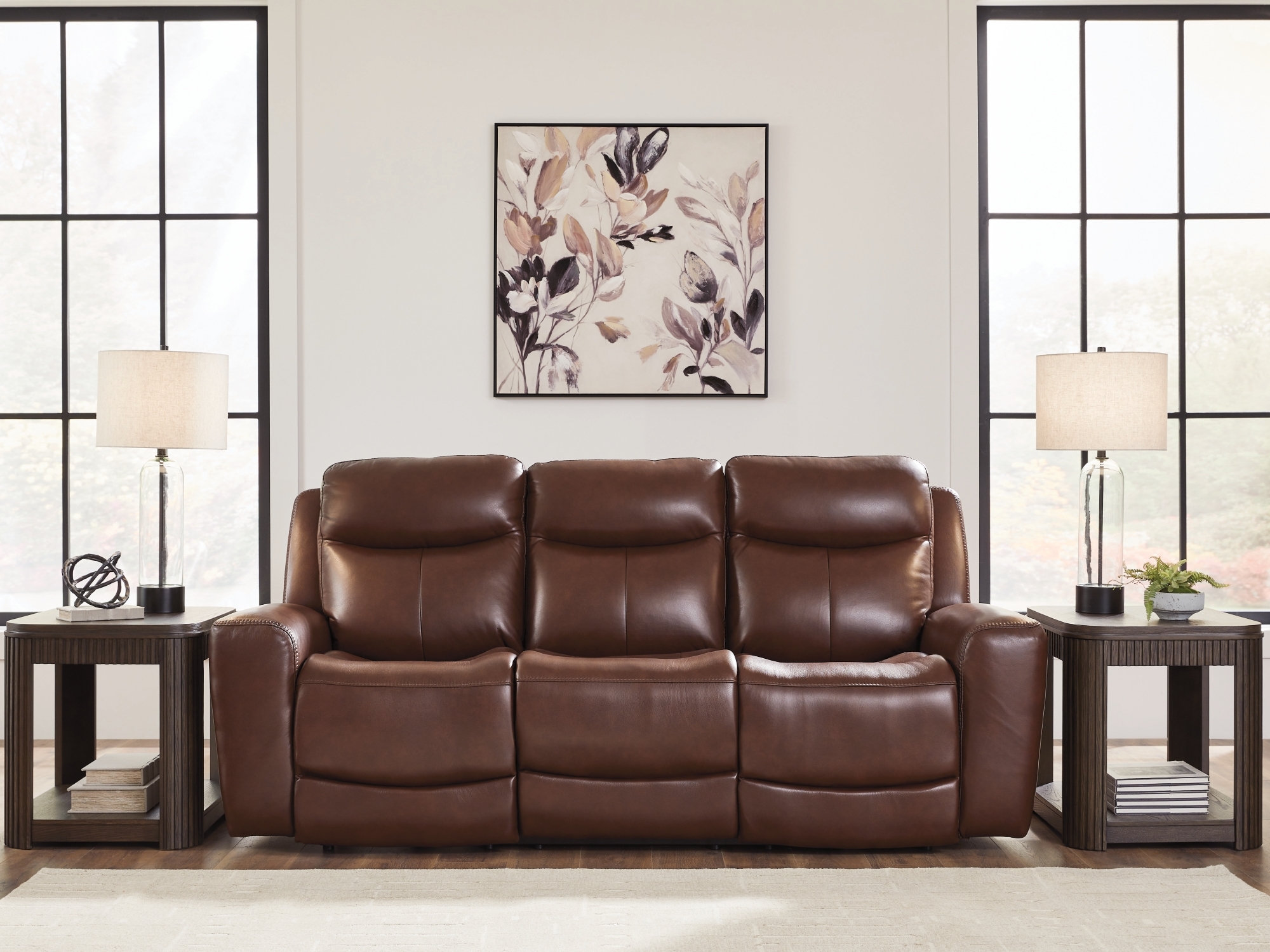 Pwr Rec Sofa With Adj Headrest