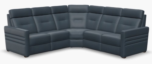 Transitional 3-Piece Power Reclining Sectional Sofa with Power Headrest and Lumbar