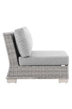 Modway Conway Sunbrella® Outdoor Patio Wicker Rattan 2-Piece Armchair and Ottoman Set