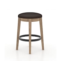 Transitional Upholstered Backless Counter Stool