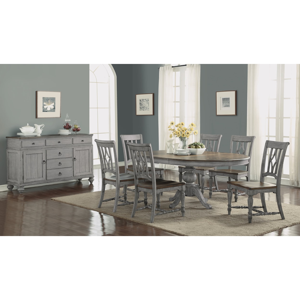 Flexsteel Wynwood Collection Plymouth Table and Chair Set
