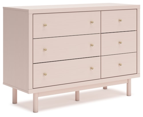 Asymmetrical 6-Drawer Dresser
