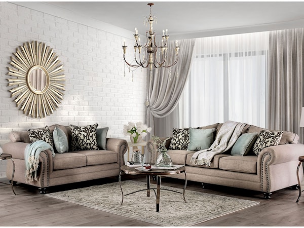 Sofa and Loveseat Set