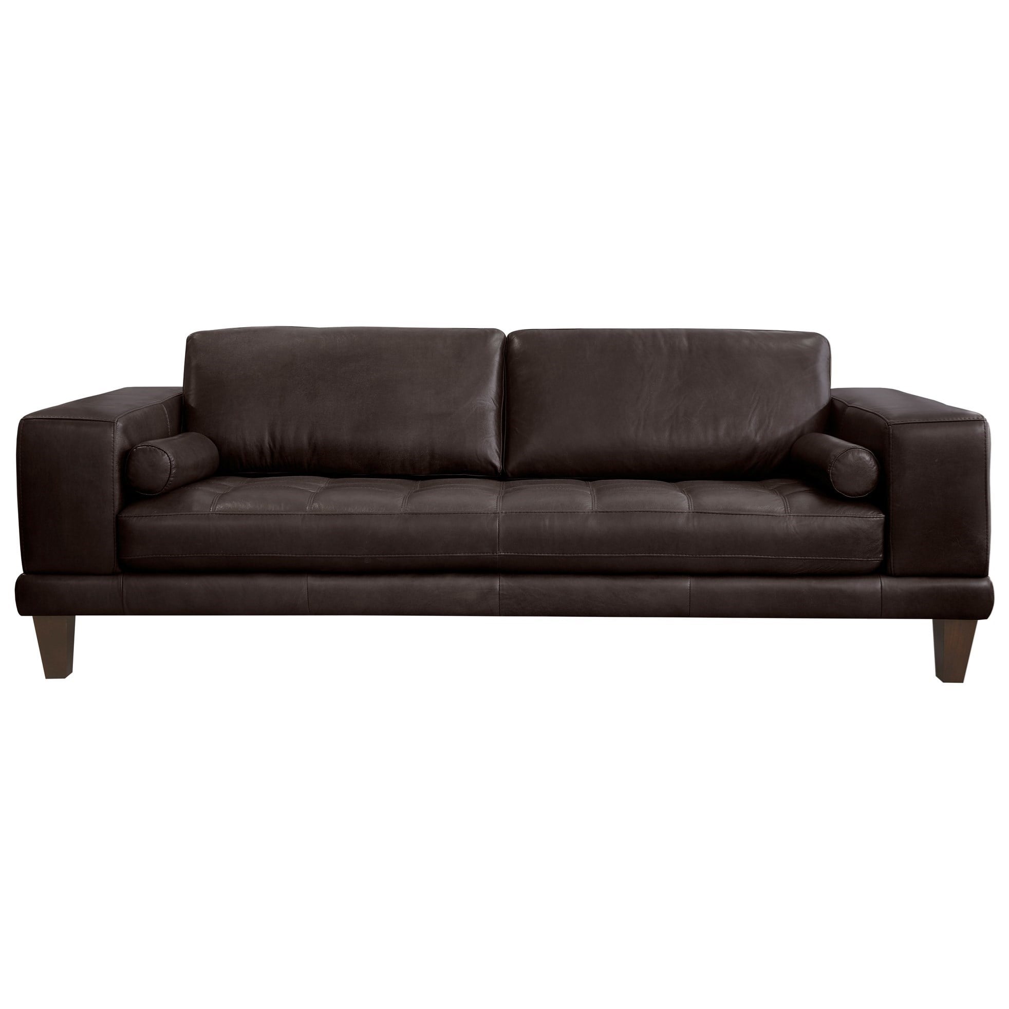 Upholstered Sofa with Bolster Pillows