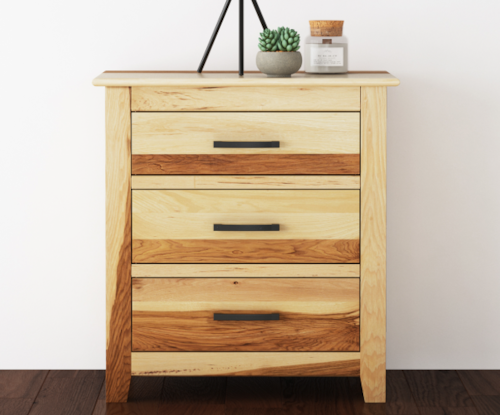Transitional 3-Drawer Nightstand