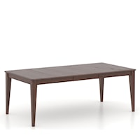 Transitional Customizable Rectangular Wood Table with Leaf