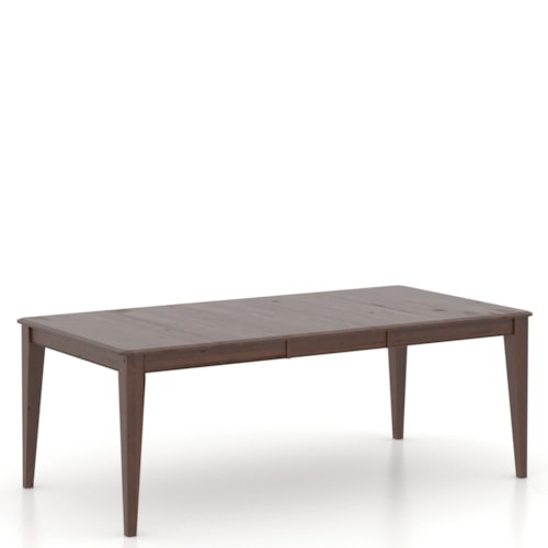 Transitional Customizable Rectangular Wood Table with Leaf