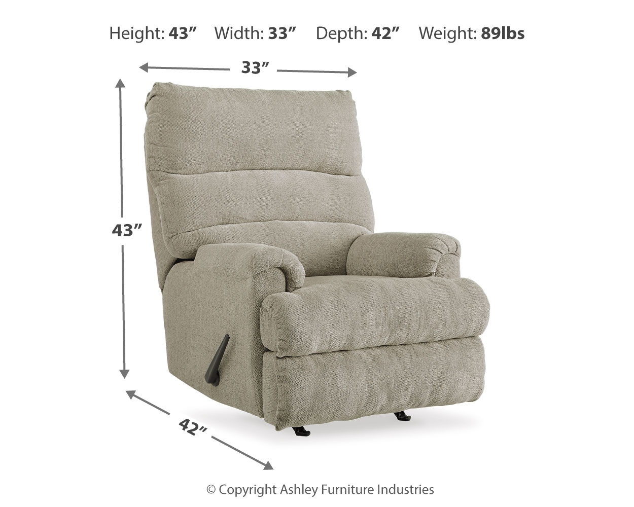 Signature Design by Ashley Man Fort Rocker Recliner