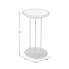 Accentrics Home Accents Side Table with Cane and Glass Top