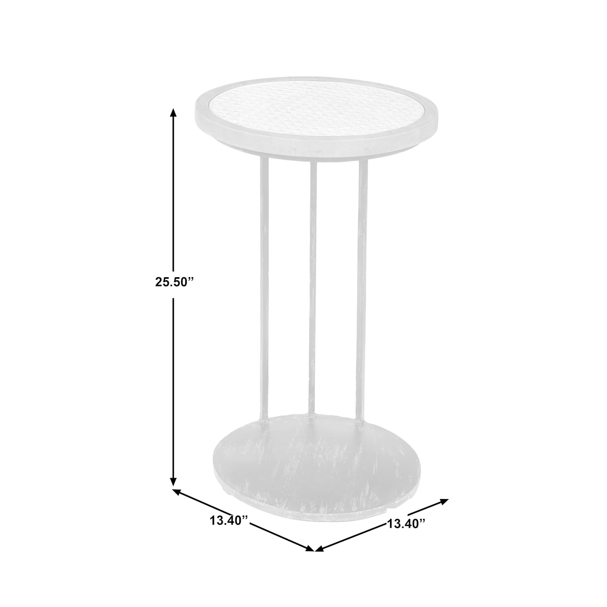 Accentrics Home Accents Side Table with Cane and Glass Top