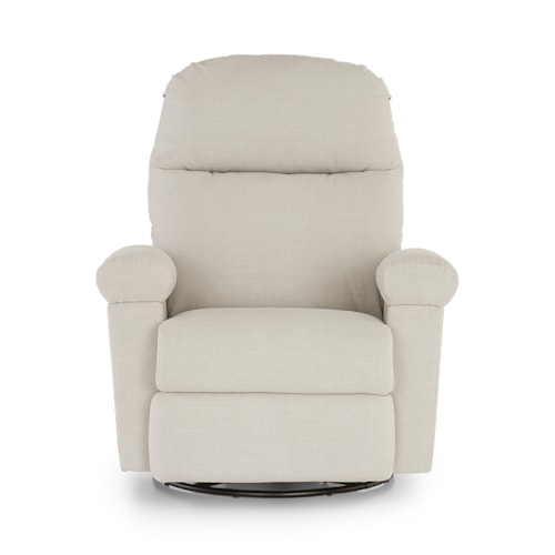 Swivel Glider Recliner w/ Adjustable Arm Support