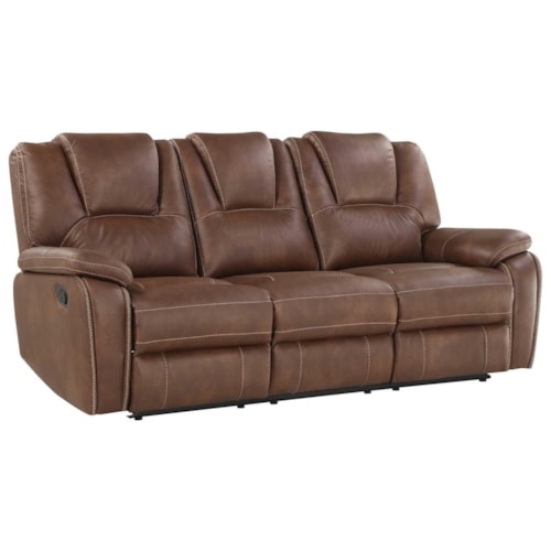 Manual Motion Sofa with Padded Headrests