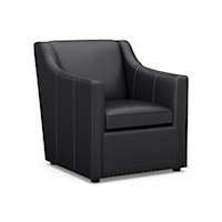 Transitional Barrier Leather Chair