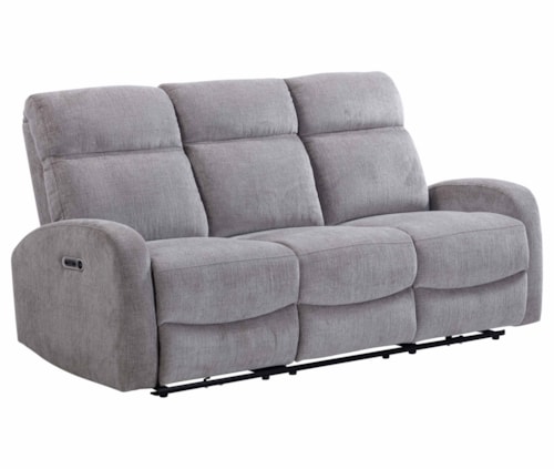 Contemporary Power Reclining Sofa with USB/USB-C Ports