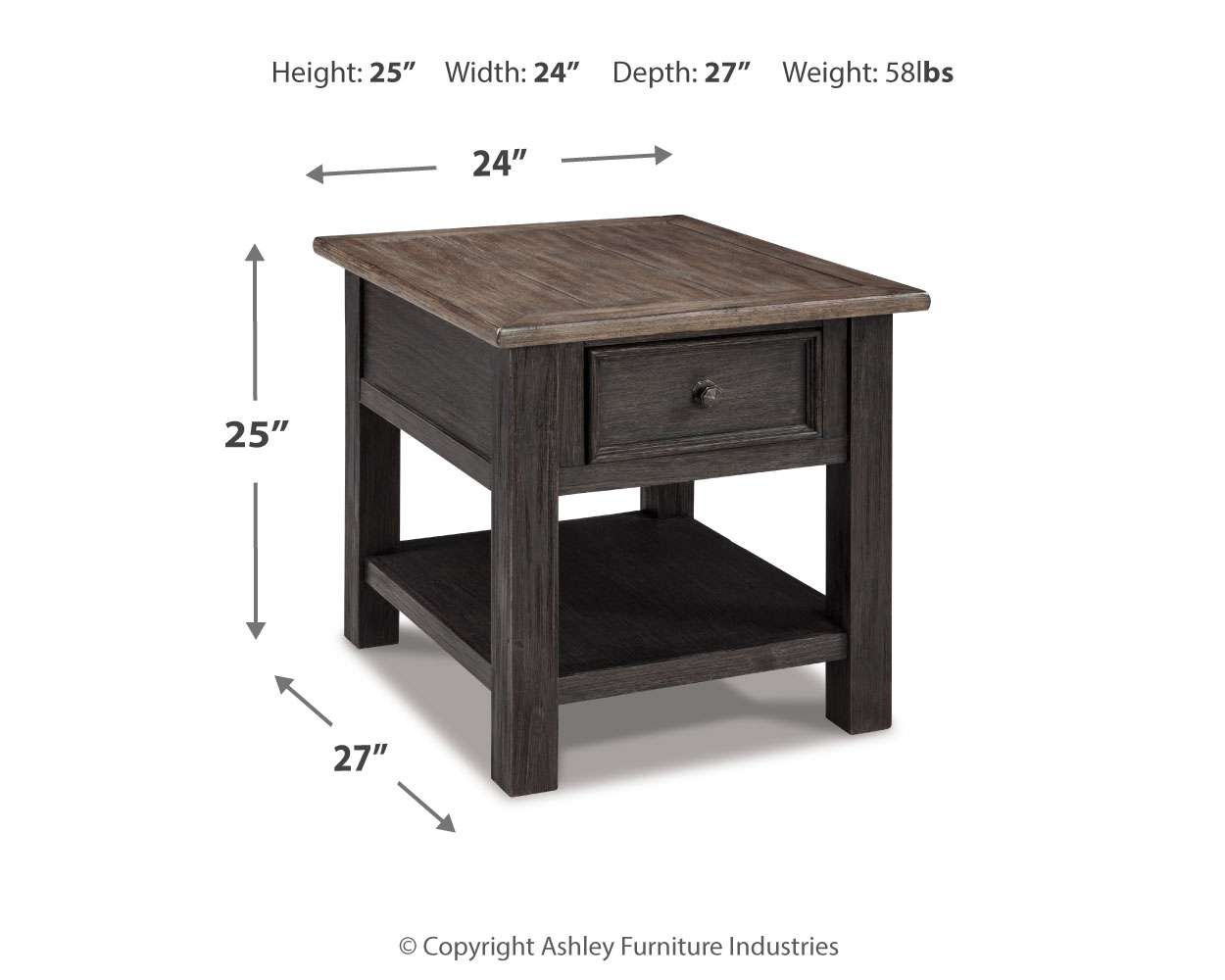 Rectangular End Table