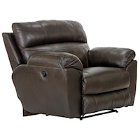 Leather Match Lay Flat Recliner