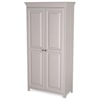 Archbold Furniture Pine Cabinets Solid Pine 2 Door Pantry with 4 Adjustable Shelves