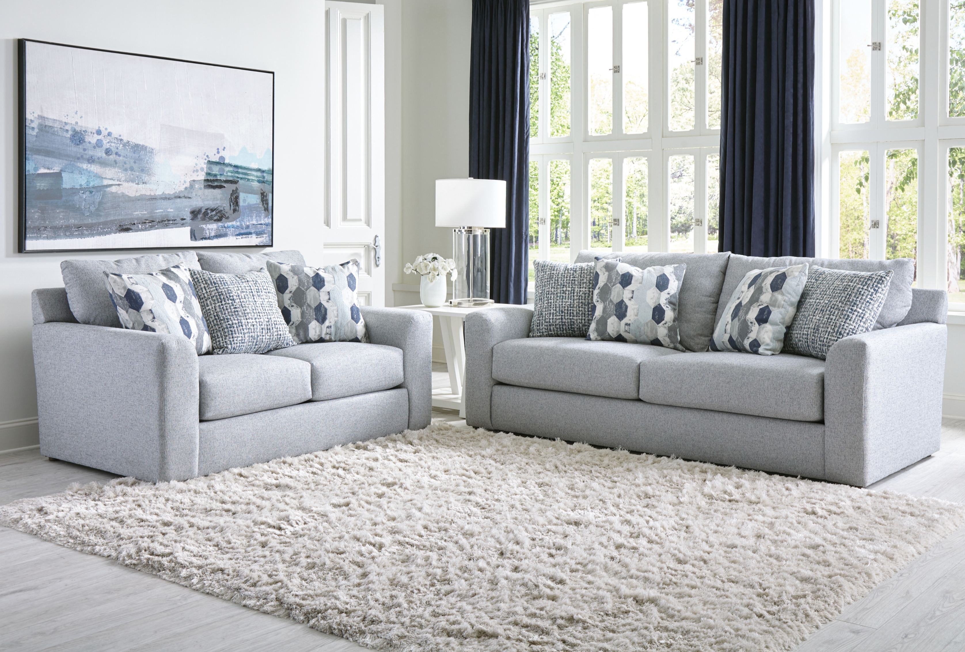 Transitional 2-Piece Living Room Set