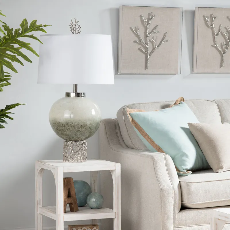 Silver Coral Table Lamp