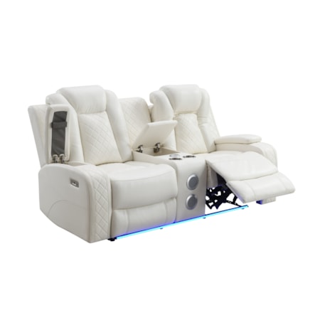 Manual Reclining Console Loveseat