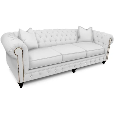 Traditional Sofa with Chesterfield Style and Nailhead Trim