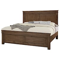 Traditional Solid Wood King Panel Bed