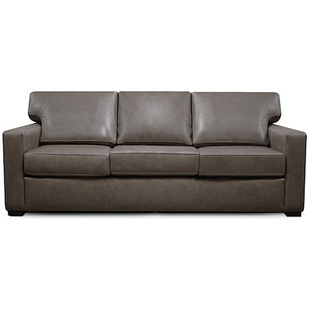 Transitional Upholstered Sofa with Track Arms
