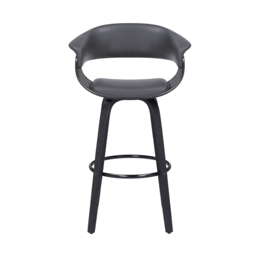 26" Mid-Century Swivel Counter Height Barstool