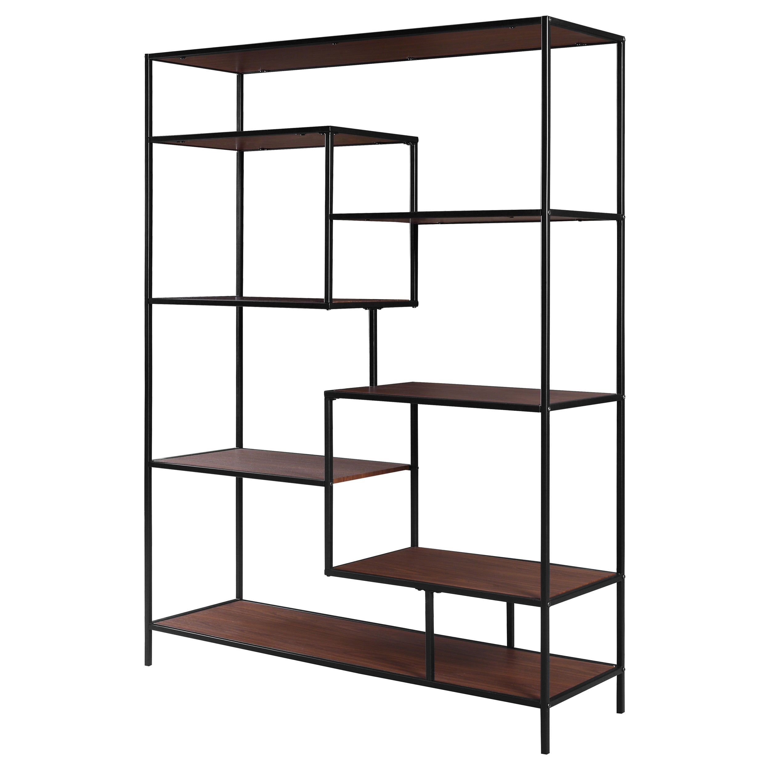 Asher 7-shelf Geometric Bookcase