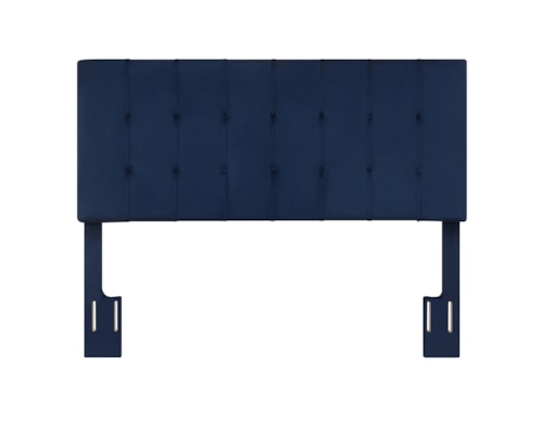 Queen Upholstered Headboard, Blue Velvet