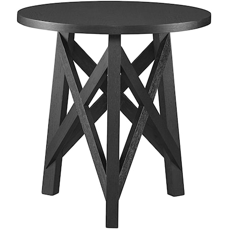 Farmhouse Round End Table