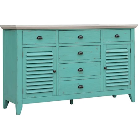 6-Drawer Dresser with Doors