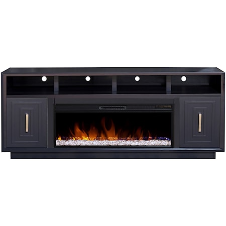 Contemporary 83" TV Stand with Fireplace