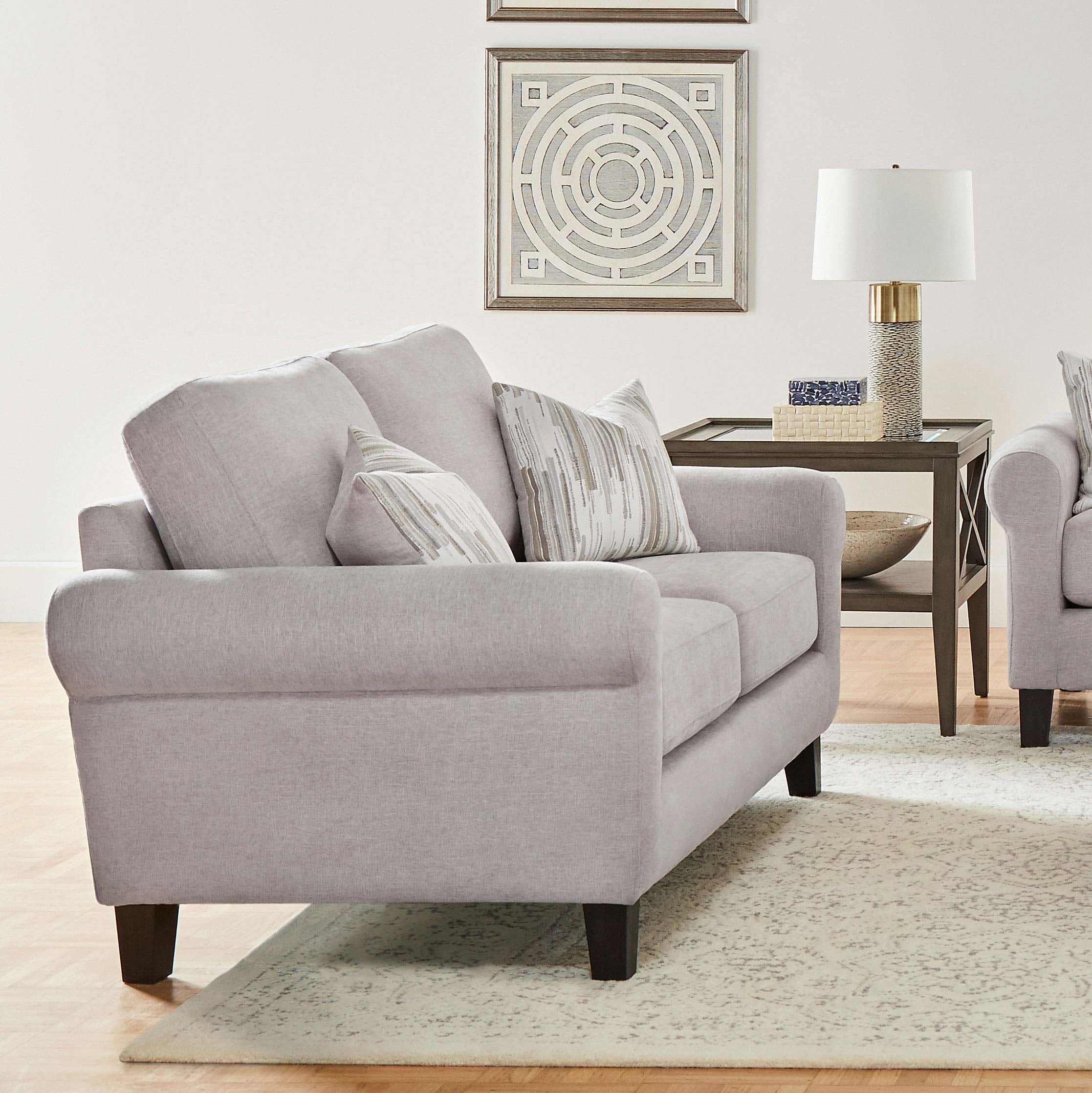 Nadine Arm Loveseat Oatmeal