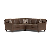 Contemporary Sectional Sofa with Mailbox Arms