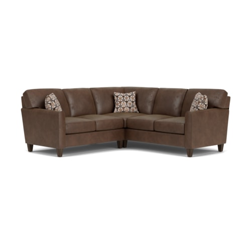 Contemporary Sectional Sofa with Mailbox Arms