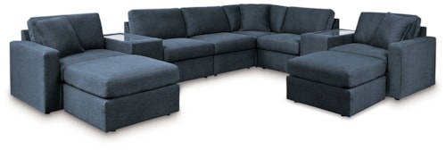 6-Piece Sectional And 2 Ottomans