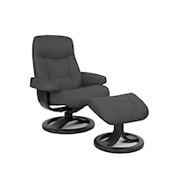 Modern Muldal R Large Manual Recliner With Footstool