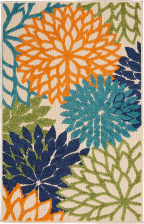 2'8" x 4' Multicolor Rectangle Rug