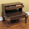 Powell Antique Cherry Bed Steps with Drawer