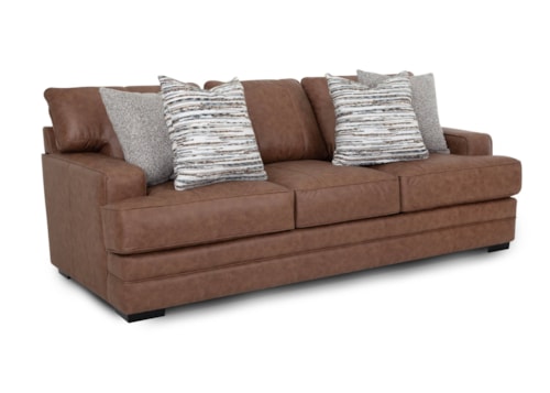 Transitional Sofa with Throw Pillows