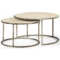 Round Cocktail Table with Nesting Tables