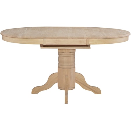 Butterfly Leaf Oval Pedestal Dining Table