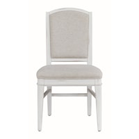 Coastal Dining Side Chair with Upholstered Back