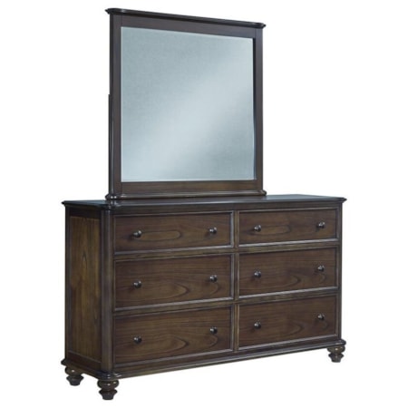 Drawer Dresser &amp; Mirror