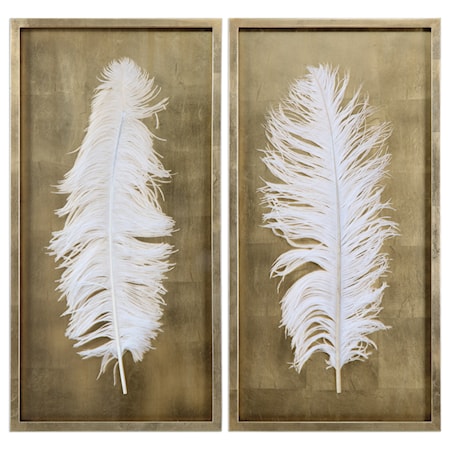 White Feathers (Set of 2)