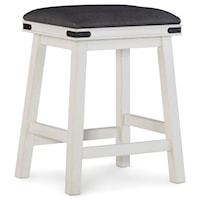 Contemporary Counter Height Stool with Upholstered Seat