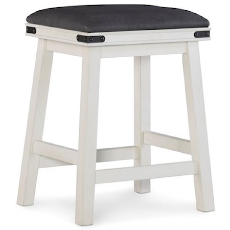 Contemporary Counter Height Stool with Upholstered Seat