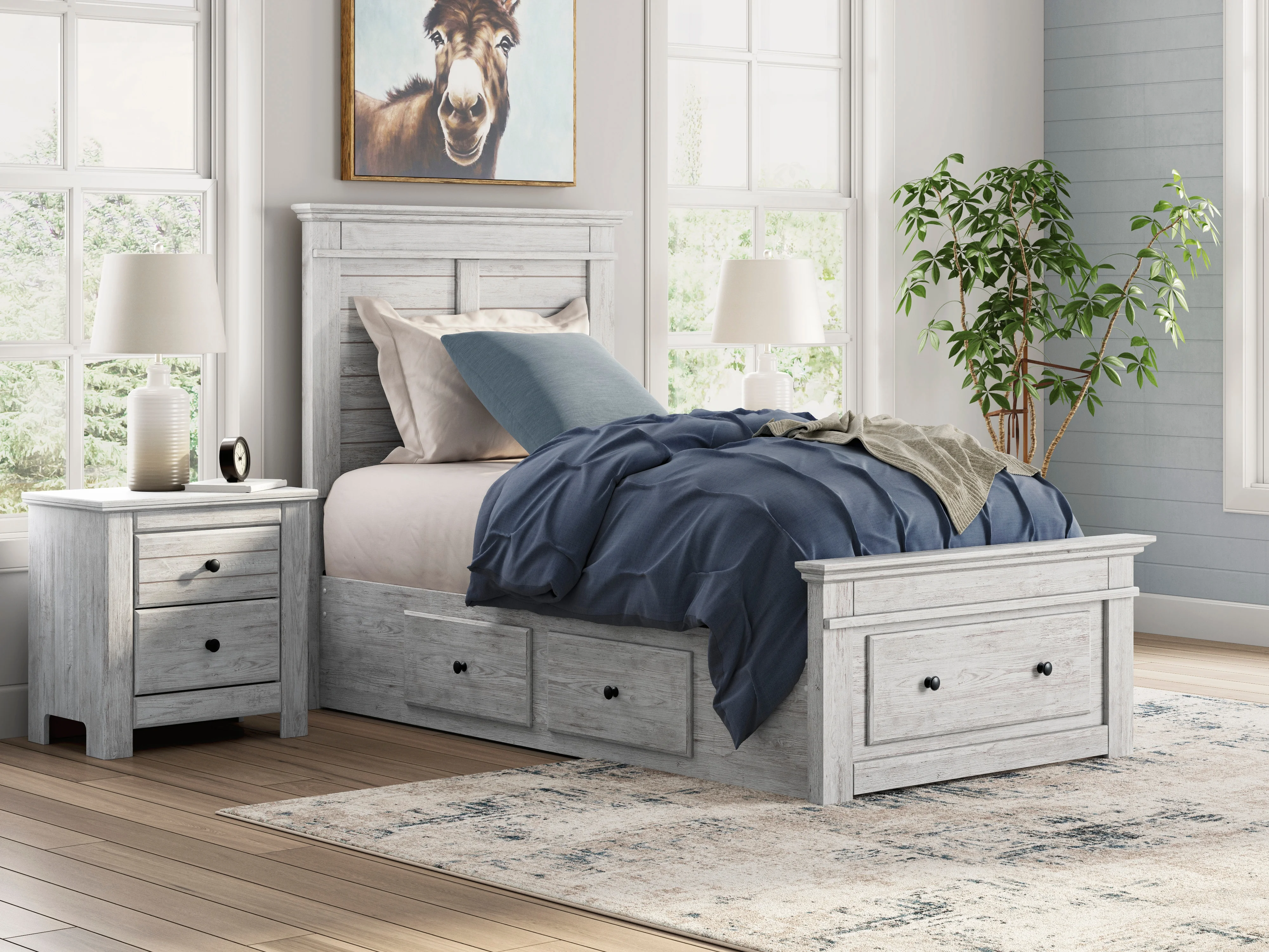 Ashley Signature Design Makidern PCB1171B38 Twin Panel Bed With Storage ...